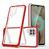 Átlátszó 3 az 1-ben tok Samsung Galaxy A12 5G Frame Gel Cover Red