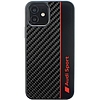 Audi Carbon Fibre Stripe iPhone 11 / Xr 6.1" fekete/fekete keménytok AUS-TPUPCIP11-R8/D1-BK