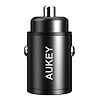 Autós töltő Aukey CC-A3, 1xUSB-A, 1xUSB-C, 30W fekete (CC-A3 Black)