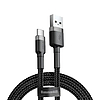 Baseus - Cafule adatkábel (CATKLF-EG1) - USB Type-C-hez, gyorstöltés, 3A, 1 m - szürke/fekete