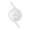 Baseus Free2Pull Mini USB-C - USB-C USB-kábel, 60 W, 1, fehér (P10364500211-01)