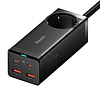 Baseus GaN3 Pro Töltő / elosztó, 2xUSB + 2xUSB-C + AC, 100W, fekete (PSZM000401)