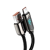 Baseus kijelzőkábel USB Type-C-hez, 66W, 2m, fekete (CASX020101)