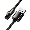 Baseus Legend Series Lightning derékszögű USB-kábel, 2,4 A, 2 m, fekete (CALCS-A01)