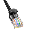 Baseus nagy sebességű Cat 5 RJ-45 Ethernet kábel 1000Mb/s 1,5m kerek - fekete