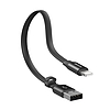 Baseus Nimble Lapos hordozható USB / Lightning kábel csattal 2A 0,23M fekete (CALMBJ-B01)