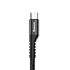 Baseus Spring USB-USB-C rugós kábel 1m 2A, fekete (CATSR-01)