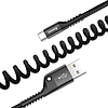 Baseus Spring USB-USB-C rugós kábel 1m 2A, fekete (CATSR-01)