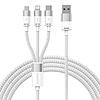 Baseus StarSpeed 3 az 1-ben töltőkábel USB - USB-C + Micro + Lightning 3,5A, 1,2m, fehér (CAXS000002)