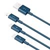 Baseus Superior Series 3 az 1-ben USB-kábel, USB-Micro USB / USB-C / Lightning, 3,5 A, 1,2 m, kék (CAMLTYS-03)