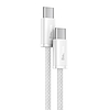 Baseus USB-C-USB-C kábel, 100 W, 1 m, fehér (CALD000202)