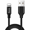 Baseus Yiven USB / Lightning kábel anyagfonattal 1,8M fekete (CALYW-A01)