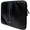 BMW Carbon & Blue Stripe tok egy 14"-os laptophoz - fekete