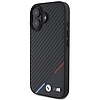 BMW Carbon Tricolor Line MagSafe iPhone 16 Plus tok - fekete