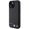 BMW Leather Carbon tok iPhone 15-höz - fekete