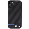 BMW Leather Carbon tok iPhone 15 Plus-hoz - fekete