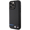 BMW Leather Carbon tok iPhone 15 Pro Max-hoz - fekete