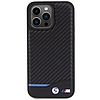 BMW Leather Carbon tok iPhone 15 Pro Max-hoz - fekete