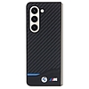 BMW Leather Carbon tok Samsung Galaxy Z Fold 5 telefonhoz - fekete