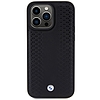 BMW Leather Diamond Pattern tok iPhone 15 Pro Max-hoz - fekete