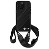 BMW M Edition Carbon Stripe & Strap tok iPhone 16 Pro Max telefonhoz - fekete