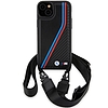 BMW M Edition Carbon Tricolor Lines & Strap tok iPhone 15 / 14 / 13 telefonhoz - fekete