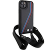 BMW M Edition Carbon Tricolor Lines & Strap tok iPhone 15 / 14 / 13 telefonhoz - fekete