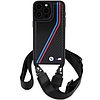 BMW M Edition Carbon Tricolor Lines & Strap tok iPhone 15 Pro Maxhez - fekete