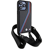 BMW M Edition Carbon Tricolor Lines & Strap tok iPhone 15 Pro Maxhez - fekete