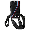 BMW M Edition Carbon Tricolor Lines & Strap tok iPhone 16 Pro készülékhez - fekete