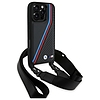 BMW M Edition Carbon Tricolor Lines & Strap tok iPhone 16 Pro készülékhez - fekete