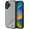 BMW M perforált Tricolor Line MagSafe iPhone 16 tok - szürke