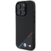 BMW M perforált Tricolor Line MagSafe tok iPhone 16 Pro-hoz - fekete