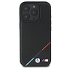 BMW M perforált Tricolor Line MagSafe tok iPhone 16 Pro-hoz - fekete