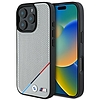 BMW M perforált Tricolor Line MagSafe tok iPhone 16 Pro-hoz - szürke