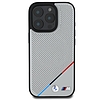 BMW M perforált Tricolor Line MagSafe tok iPhone 16 Pro-hoz - szürke