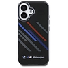 BMW Motosport IML Random Stripes iPhone 16 tok - fekete