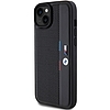 BMW Perforated Tricolor Line tok iPhone 15 Plus / 14 Plus telefonhoz - fekete