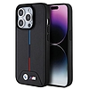 BMW Quilted Tricolor MagSafe tok iPhone 15 Pro-hoz - fekete