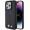 BMW Quilted Tricolor tok iPhone 15 Pro Max telefonhoz - fekete