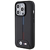 BMW Quilted Tricolor tok iPhone 15 Pro Max telefonhoz - fekete