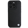 BMW Signature Leather Crossing Lines Mintás iPhone 16 Pro tok - fekete