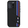 BMW Silicone Cut Tricolor Lines MagSafe tok iPhone 16 Pro-hoz - fekete