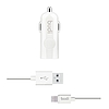 Budi - 1 db USB autós töltő LED jelzővel+villámkábellel (BD062L)