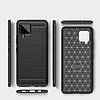 Carbon Case Flexibilis Cover TPU tok Samsung Galaxy A42 5G fekete