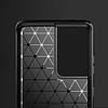 Carbon Case Flexibilis Cover TPU tok Samsung Galaxy S21 Ultra 5G fekete