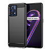 Carbon Case Flexible Cover Realme 9 Pro + (9 Pro Plus) fekete