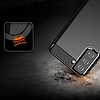 Carbon Case Flexible Cover Sleeve Samsung Galaxy S21 FE fekete