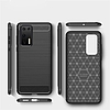 Carbon Case Flexible Cover TPU tok Huawei P40 kék