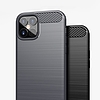 Carbon Case Flexible Cover TPU tok iPhone 12 mini fekete készülékhez